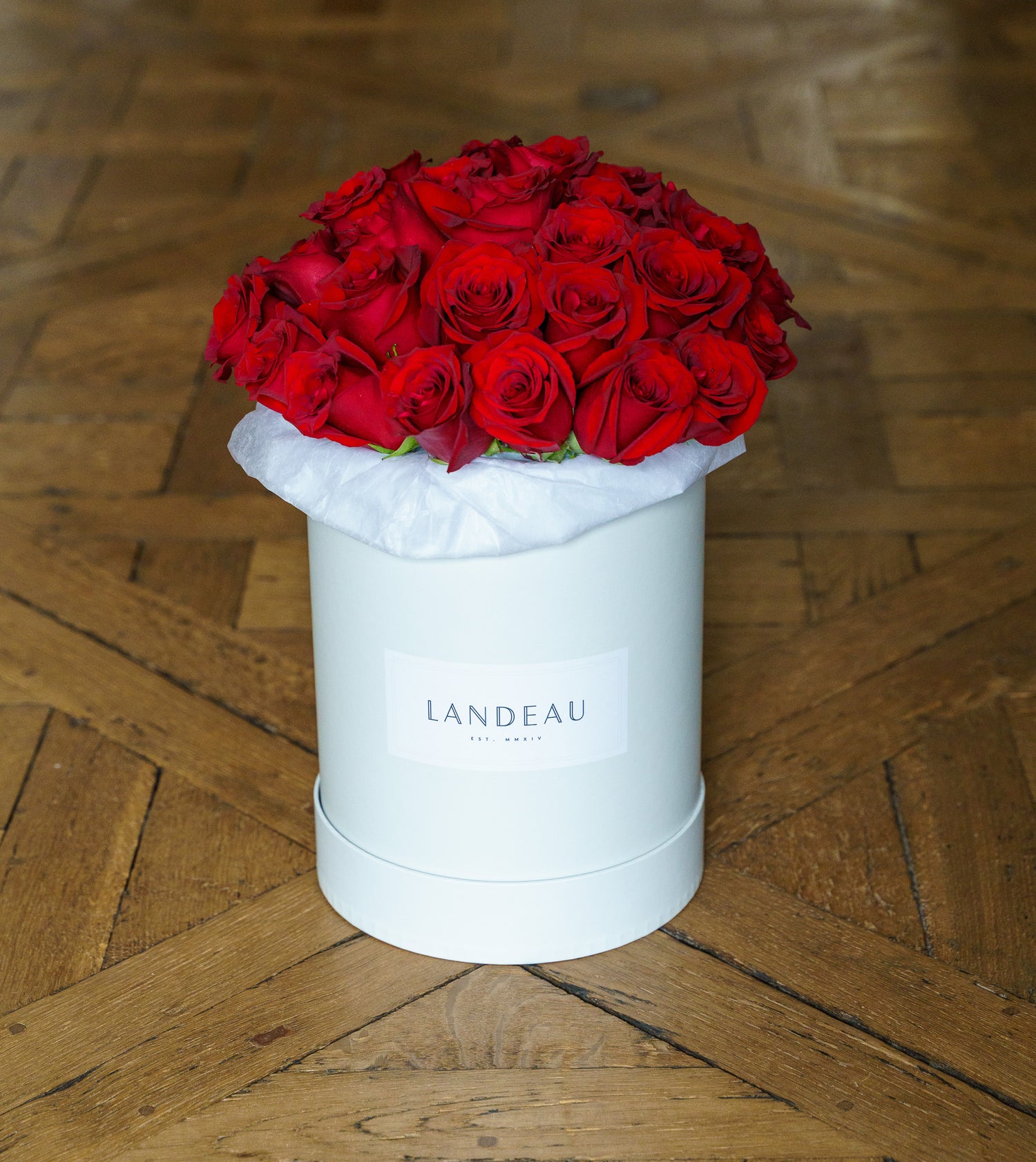 Red Roses in a box luxury flower delivery 